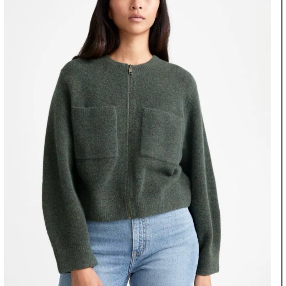 & Other Stories Green Cardigan Sweater
